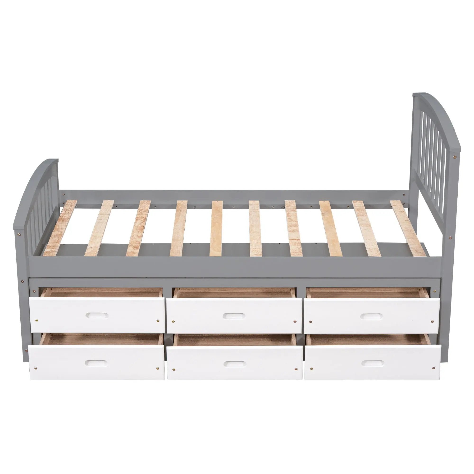 Platform Storage Bed Solid Wood Bed With 6 Drawers by Unique Piece Furniture