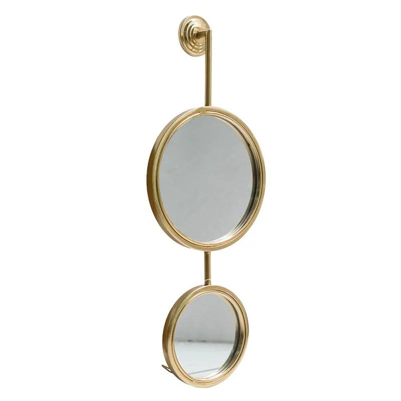 2 Circle Mirrors For Wall Decor, Unique Contemporary Wall Mirror For Living Room Bedroom Entryway - Gold by Unique Piece Furniture