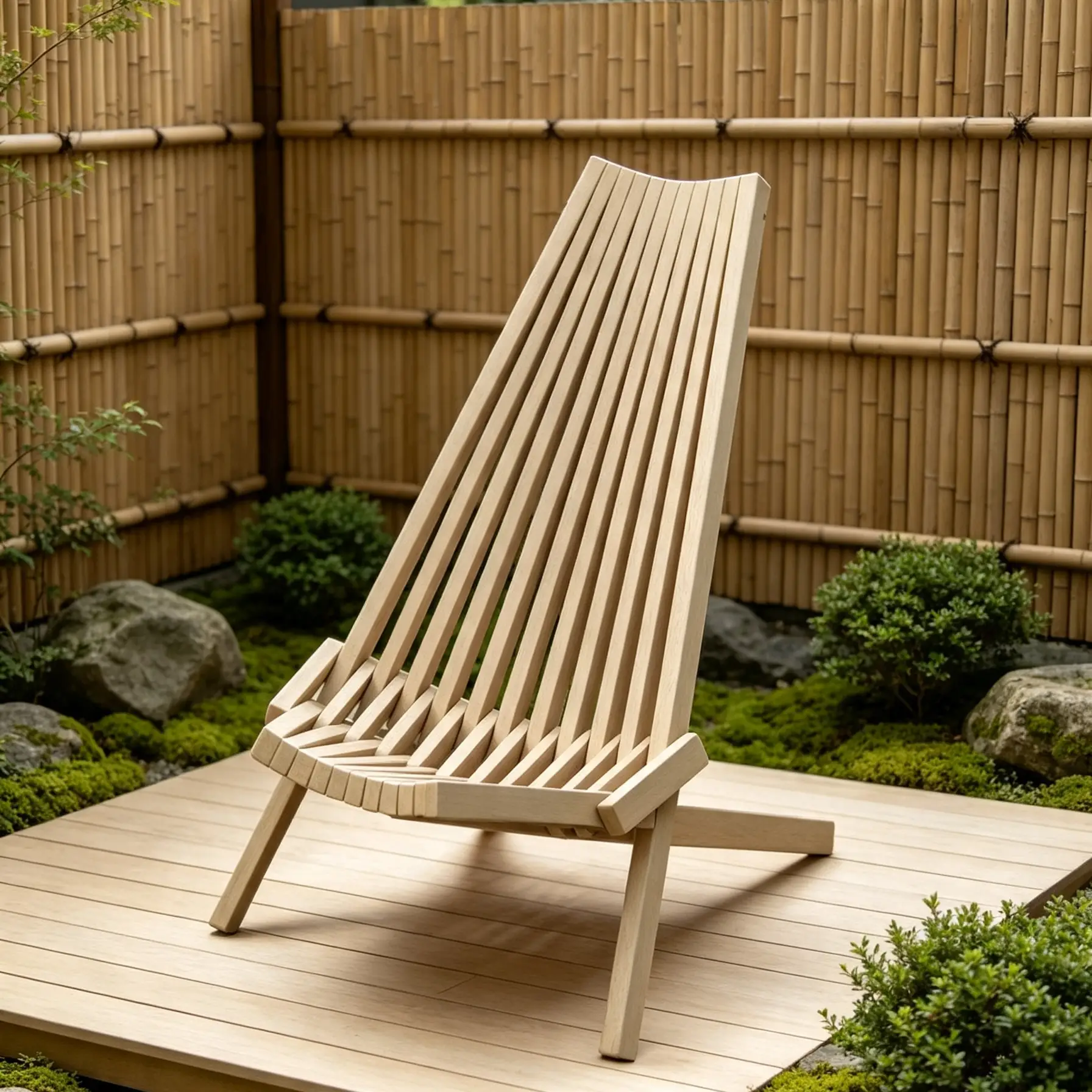 Folding Acacia Wood Outdoor Lounge Chair by HouseOfZazla