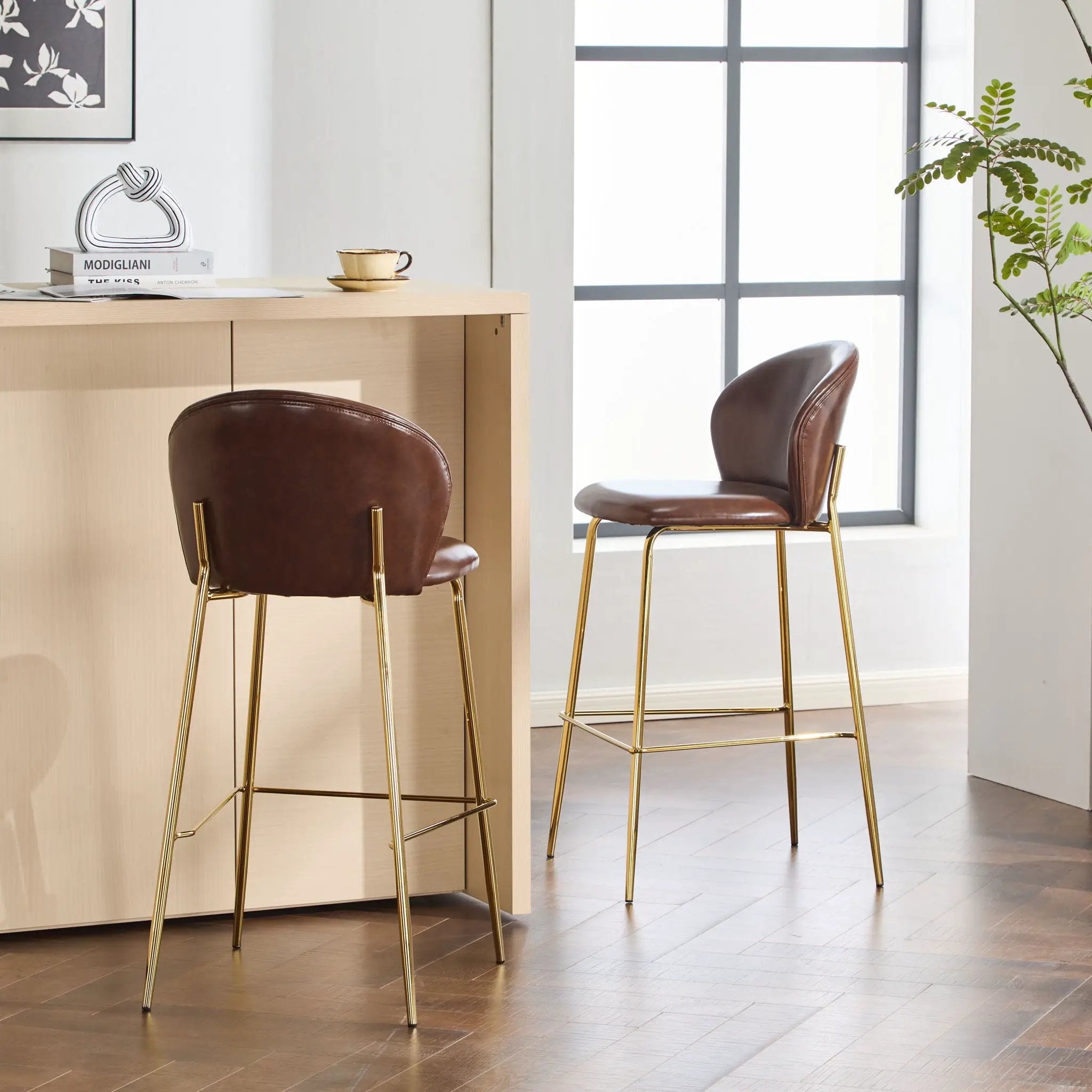 Kira - Upholstered Bar Stool (Set of 2) by HouseOfZazla