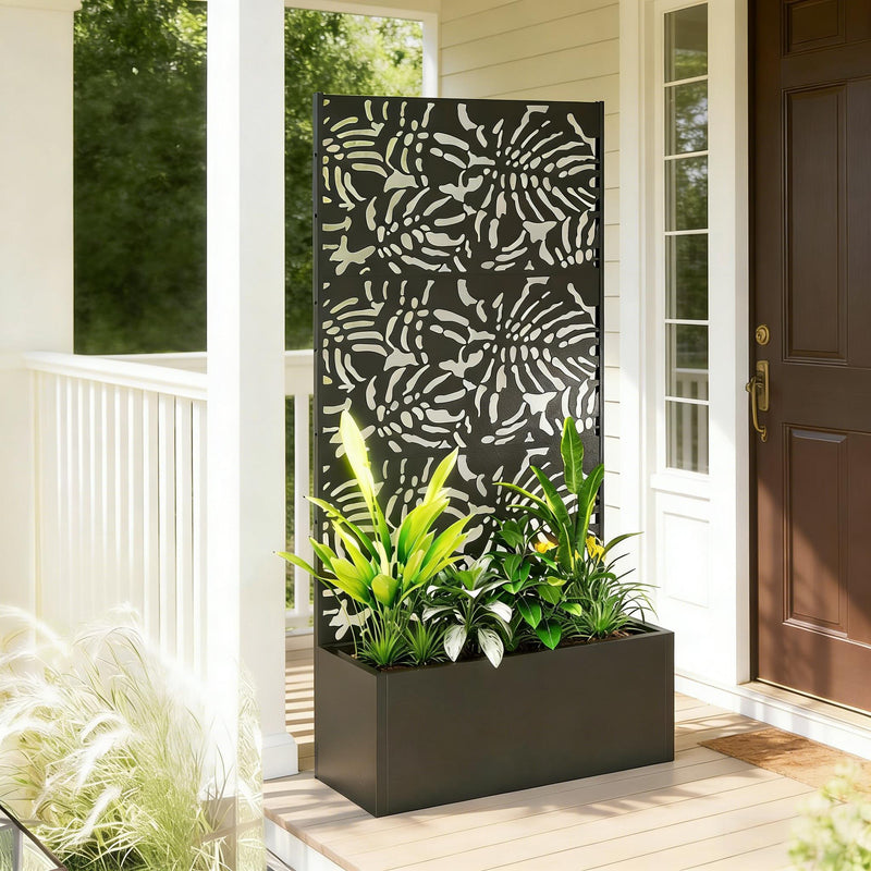 Trellis Planter with Spacious Metal Box and Efficient Drainage by HouseOfZazla