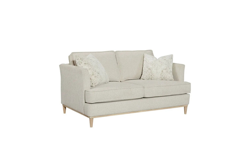 Loveseat With 2 Reversable Cushions And 2 Pillows - Off White by Unique Piece Furniture