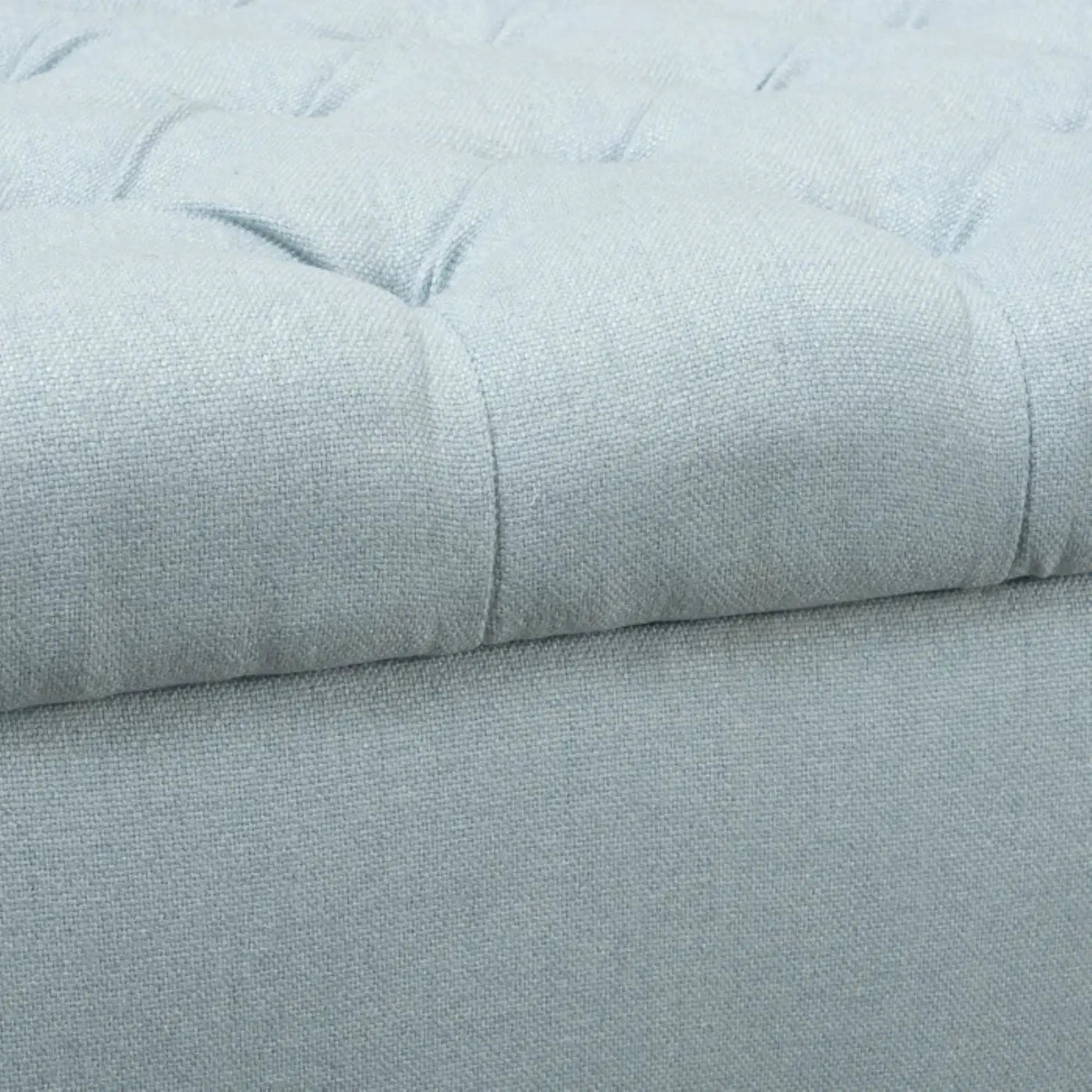 Hayes Contemporary Armed Storage Bench with Rolled Arms and Button Tufting by HouseOfZazla