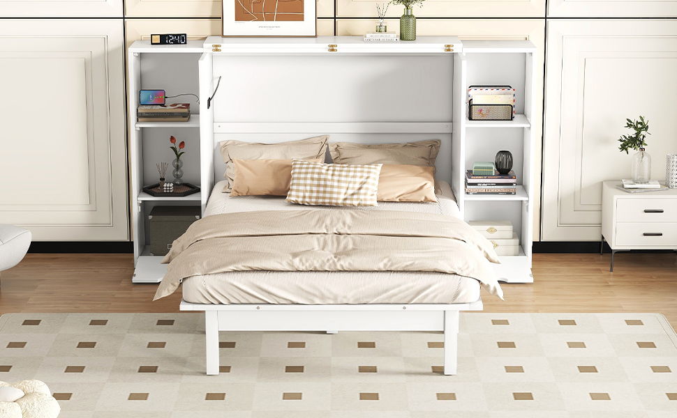 Murphy Bed With Shelves, Drawers And USB Ports by HouseOfZazla