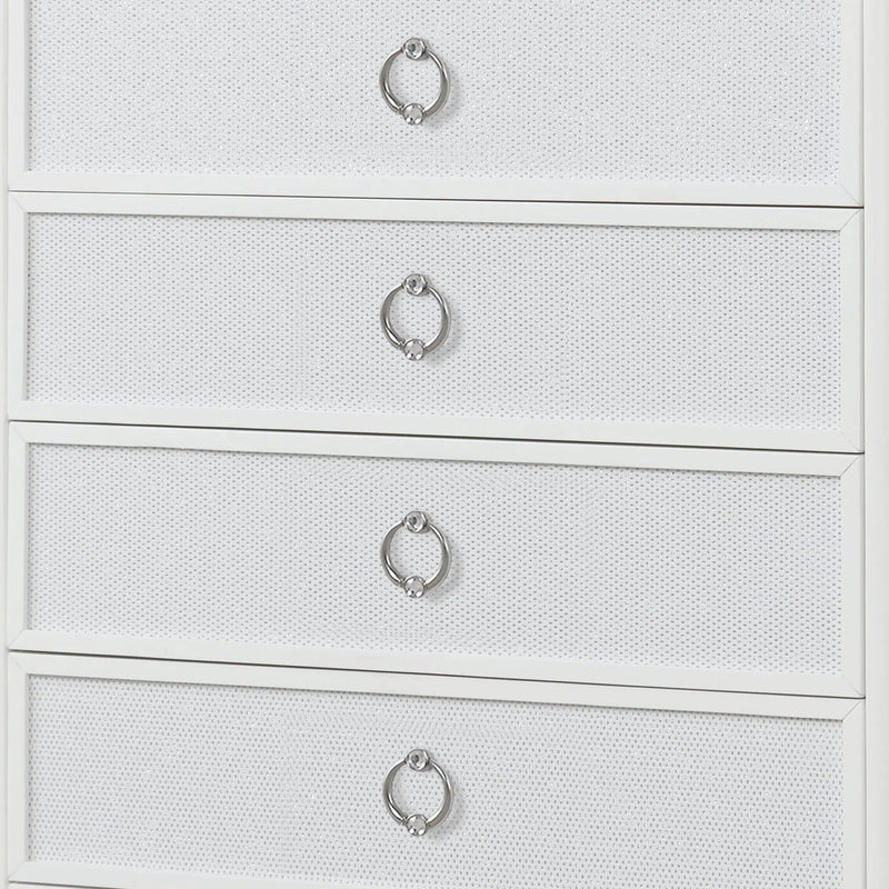 Abigale - 5 Drawer Chest With LED Lighting - White by HouseOfZazla