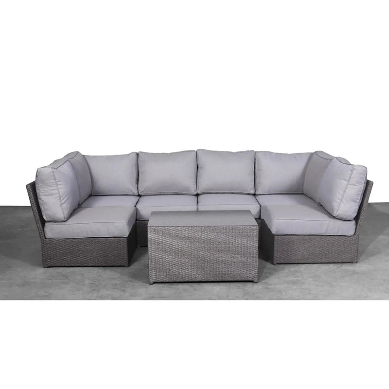 Comfortable Modern Patio Rattan Sectional Set With Cushions by HouseOfZazla