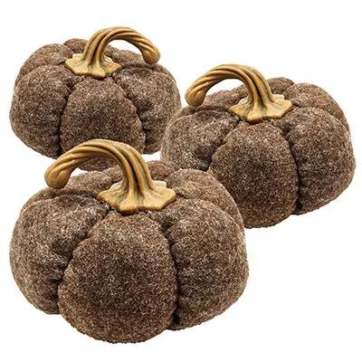 Pumpkin Ornament Decor For Holiday Harvest Festival Fall Festival & Thanksgiving (Set of 3) by Unique Piece Furniture