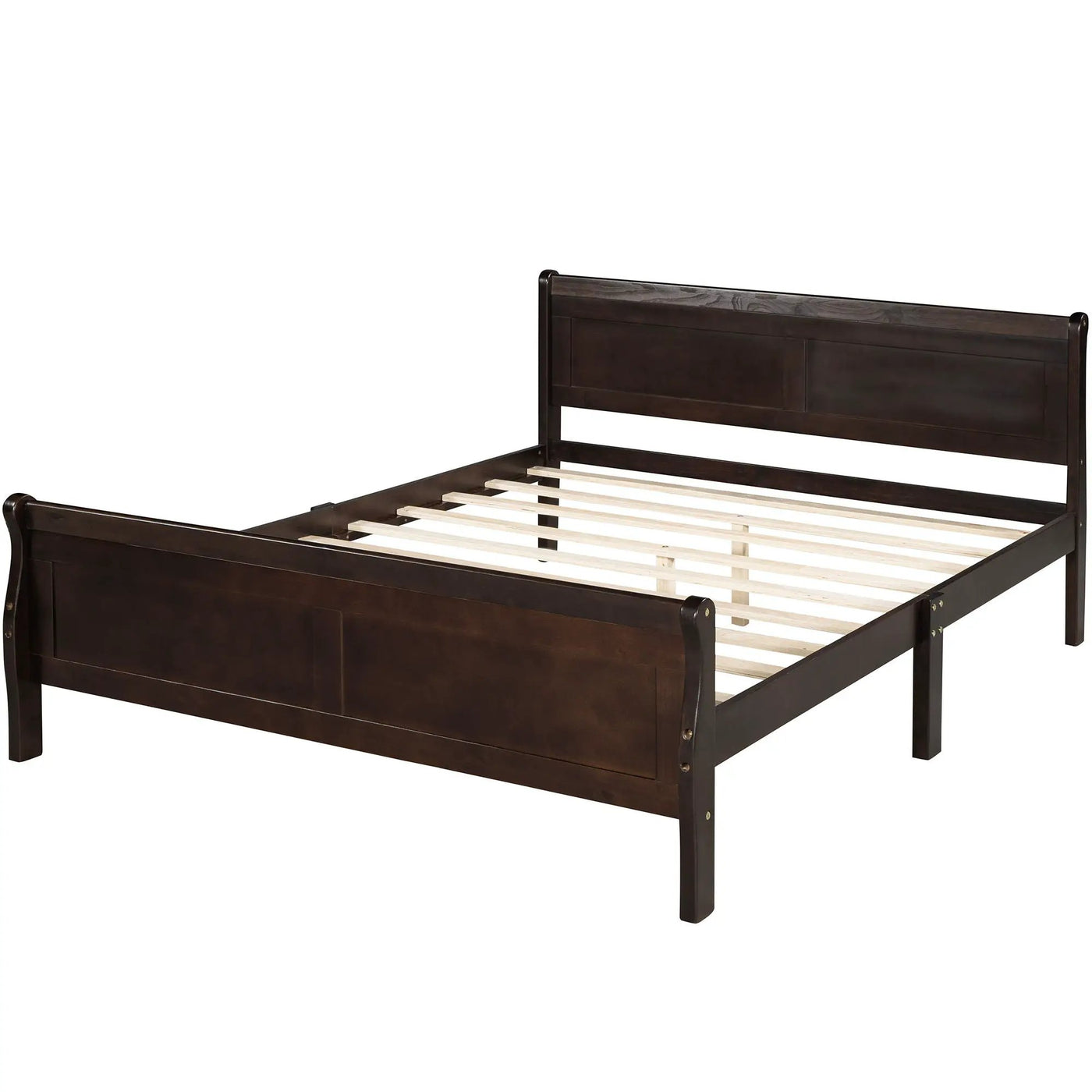 Platform Bed Frame Mattress Foundation Sleigh Bed With Headboard / Footboard / Wood Slat Suppor by Unique Piece Furniture