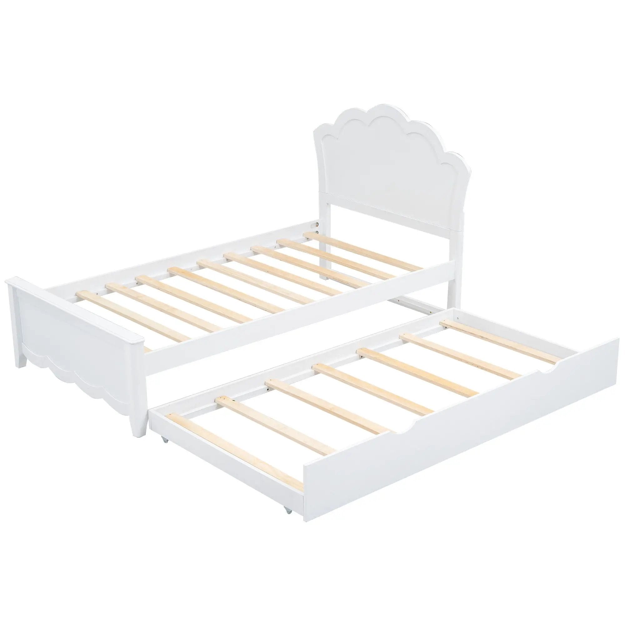 Platform Bed With Headboard And Trundle