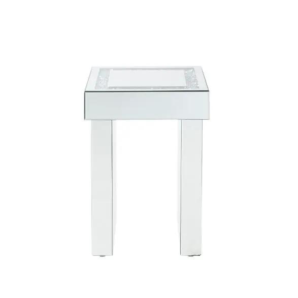 Noralie - 16" End Table With Faux Diamonds - Mirrored by Unique Piece Furniture