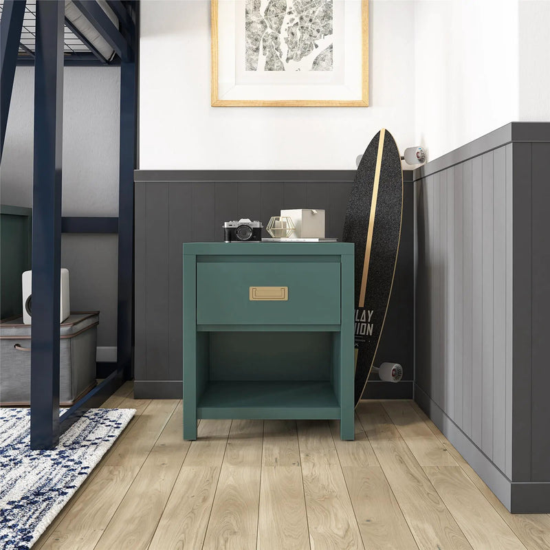 Haven - 1 Drawer Nightstand - Green by Unique Piece Furniture