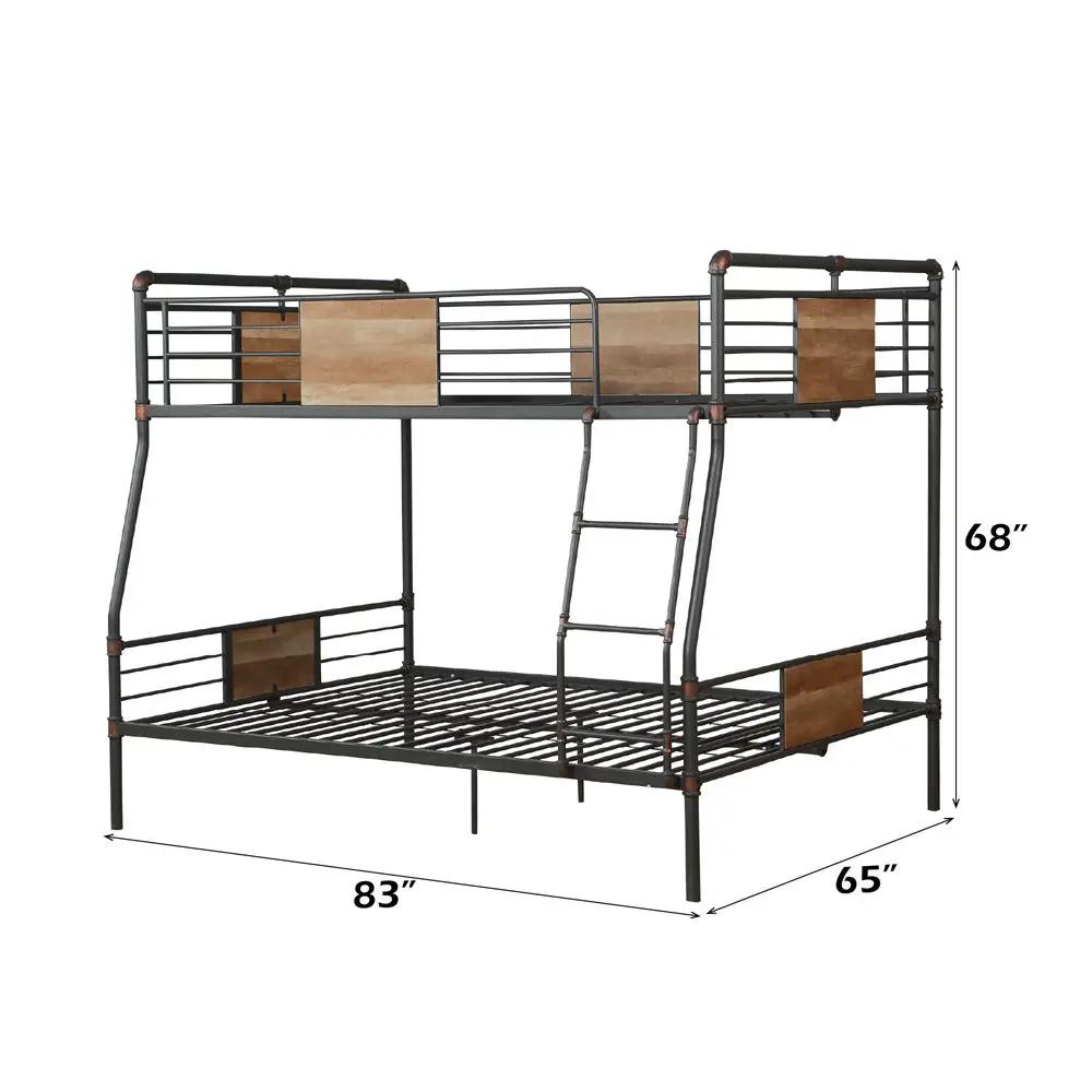Brantley - Full Long / Queen Bunk Bed - Sandy Black & Dark Bronze Hand-Brushed by Unique Piece Furniture