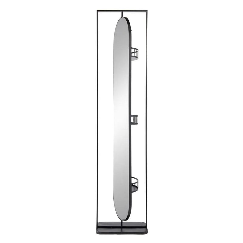 Full Length Standing Mirror, 360° Swivel Floor Mirror For Bedroom - Black by Unique Piece Furniture
