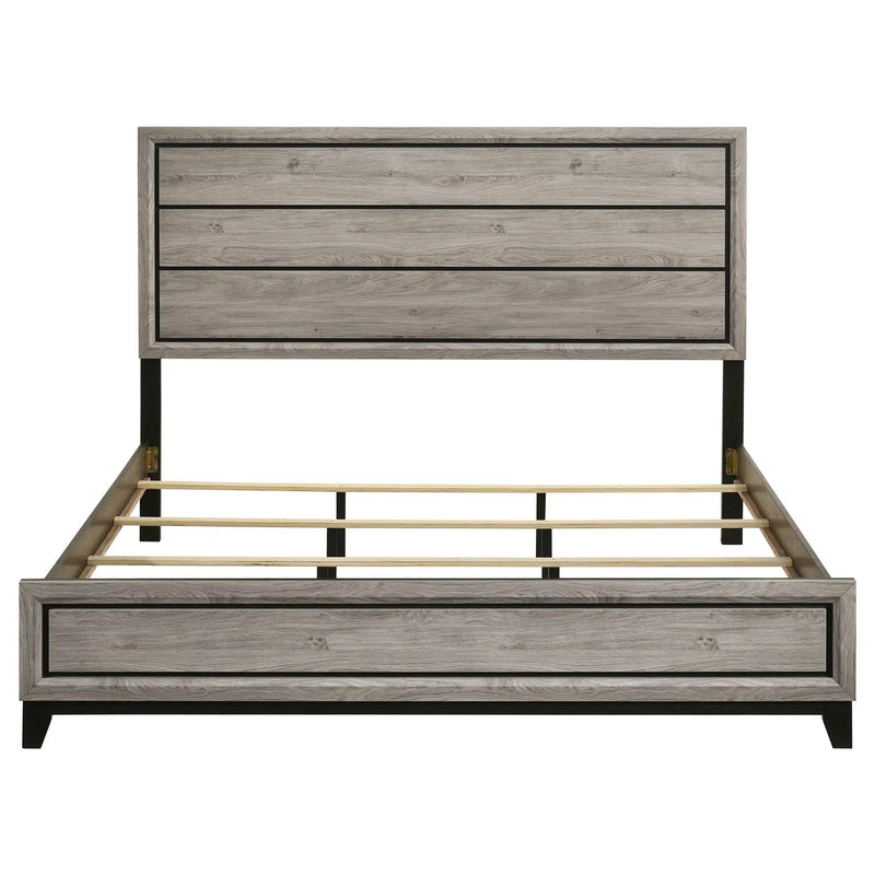 Watson Wood Eastern King Panel Bed Light Taupe by Unique Piece Furniture
