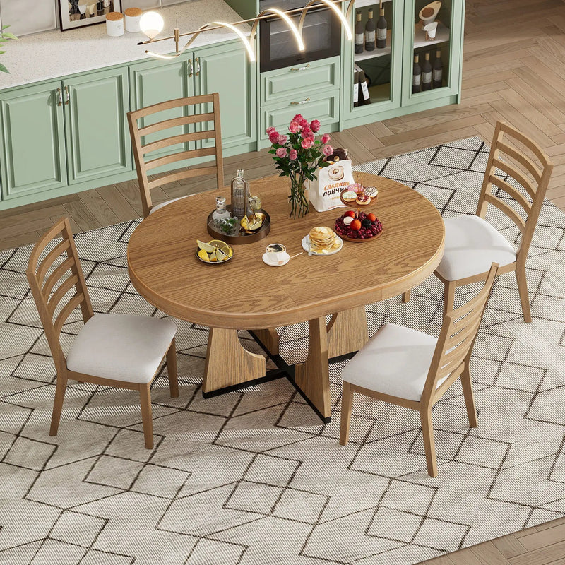 Round Dining Table Set For 4 With Chairs by Unique Piece Furniture