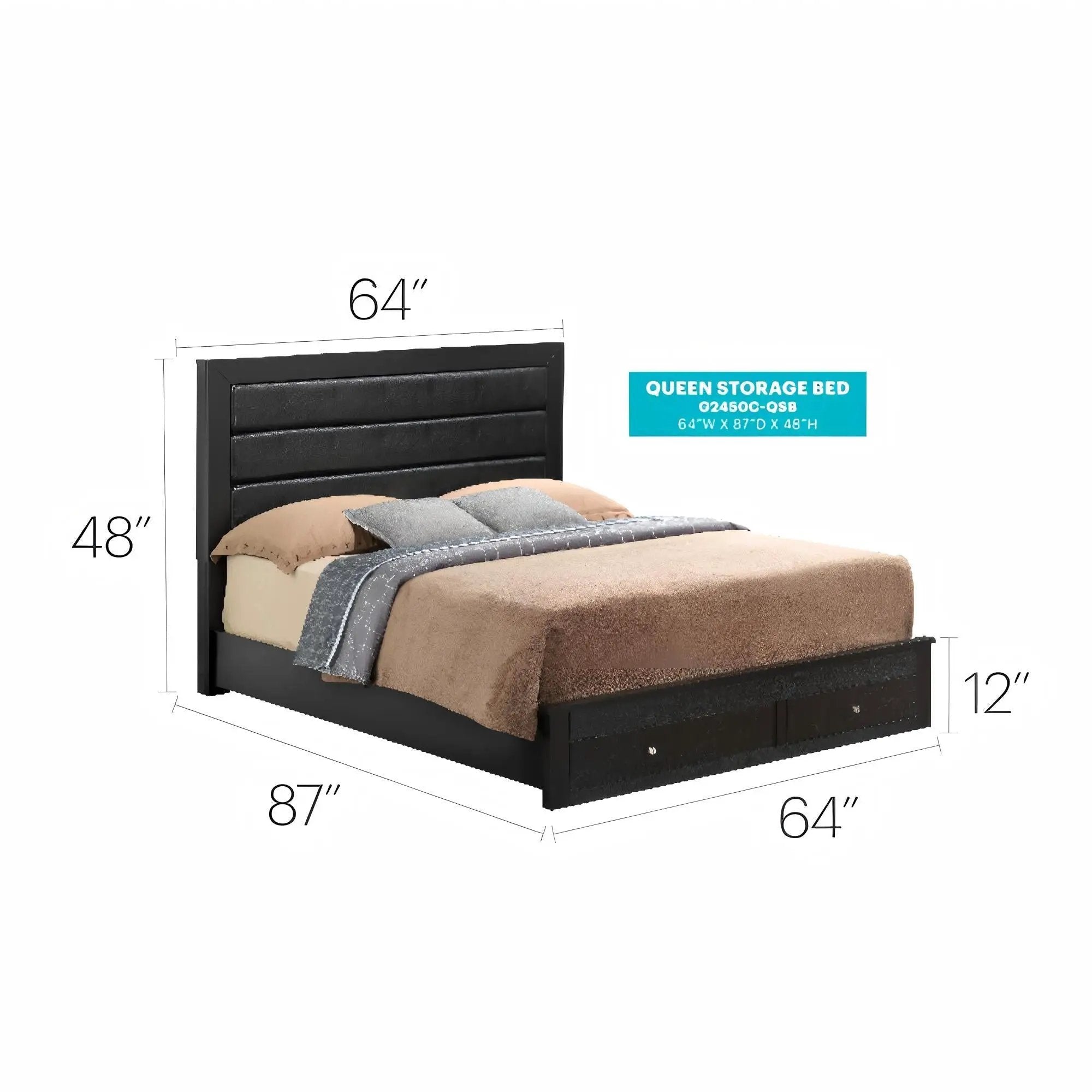 Elegant Storage Bed For Cozy Spaces by HouseOfZazla