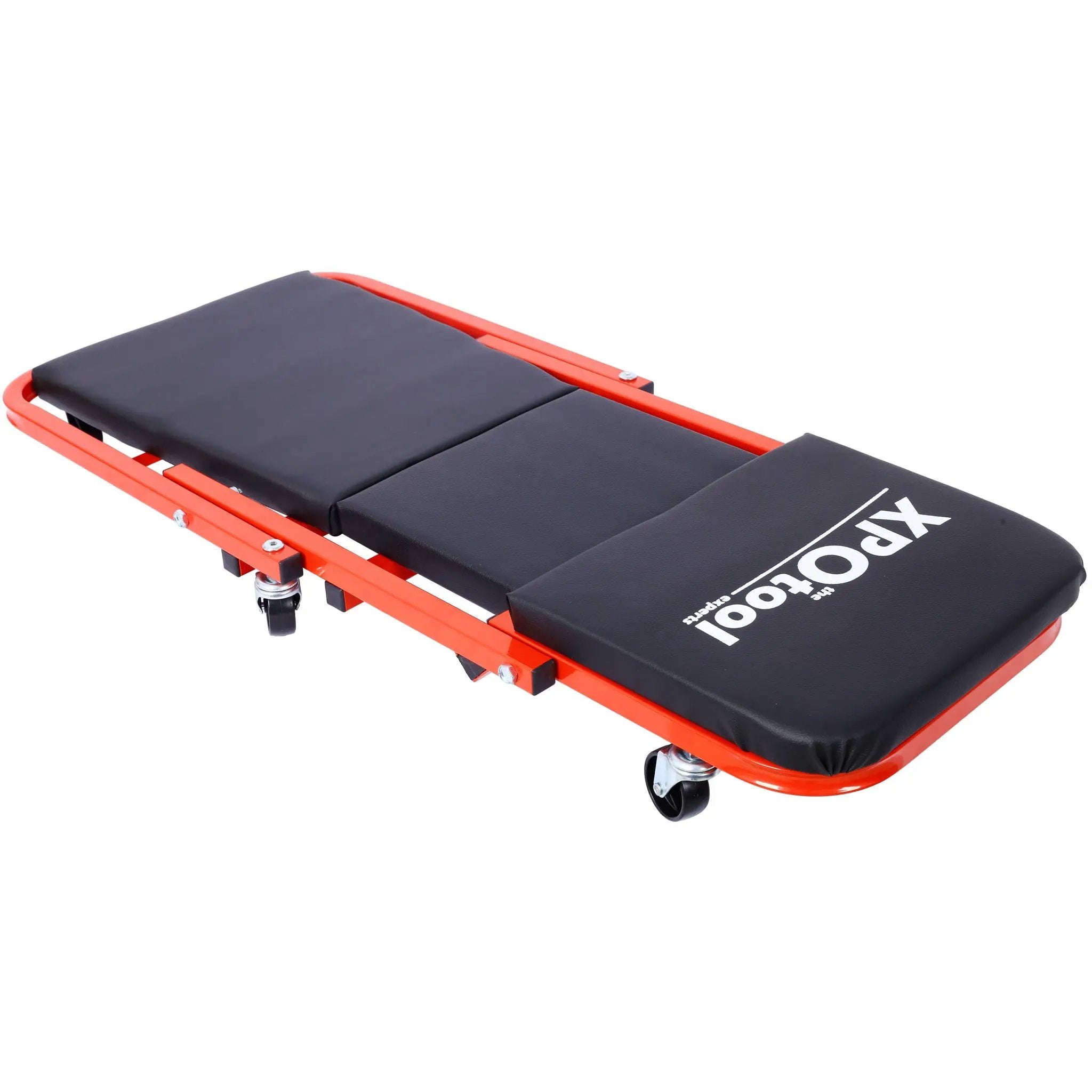 Mechanic Creeper, Z Creeper Seat 2 In 1 Low Profile With 6 Wheels Steel Vinyl - Red by HouseOfZazla