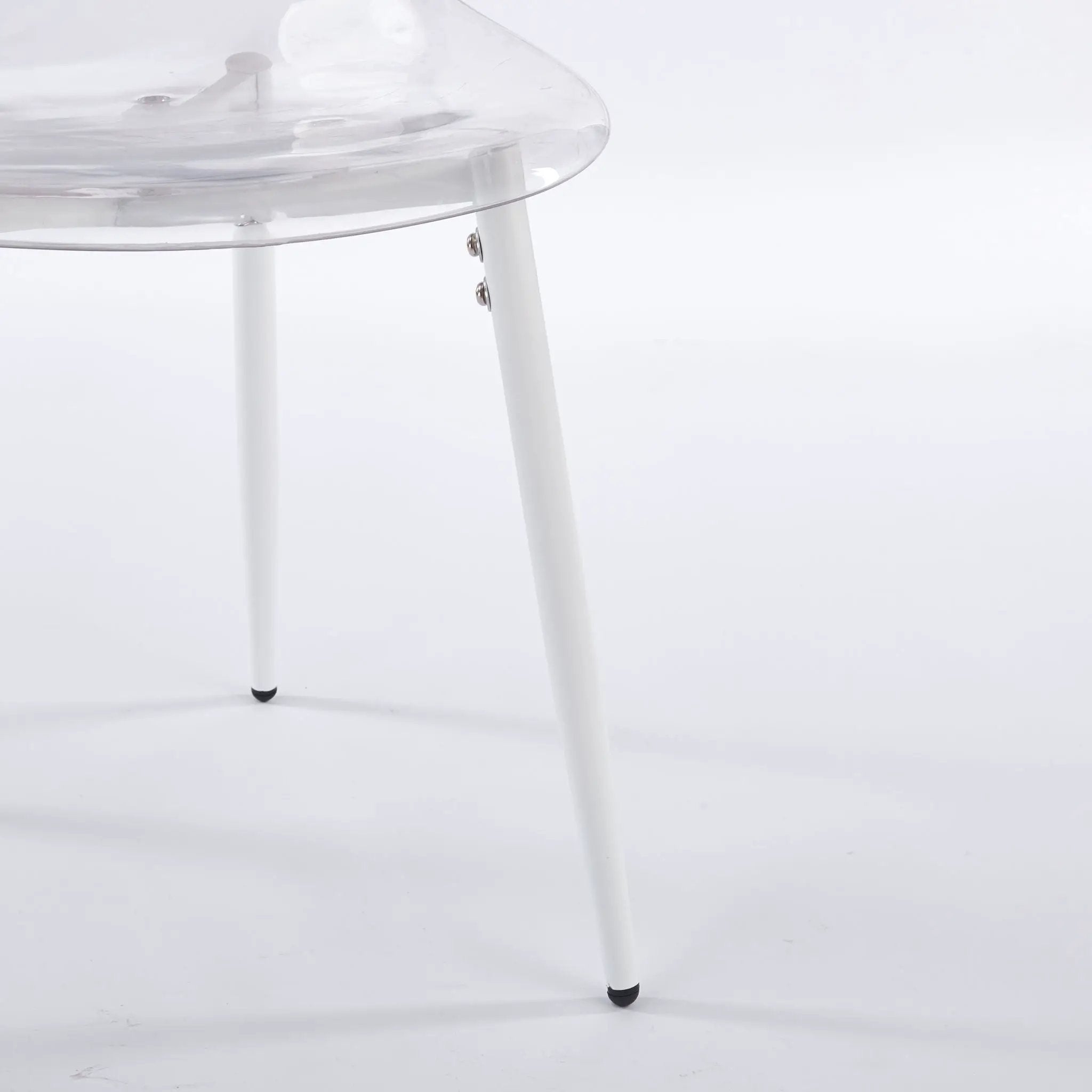 Transparent Dining Chair (Set of 4) - Matte White by Unique Piece Furniture