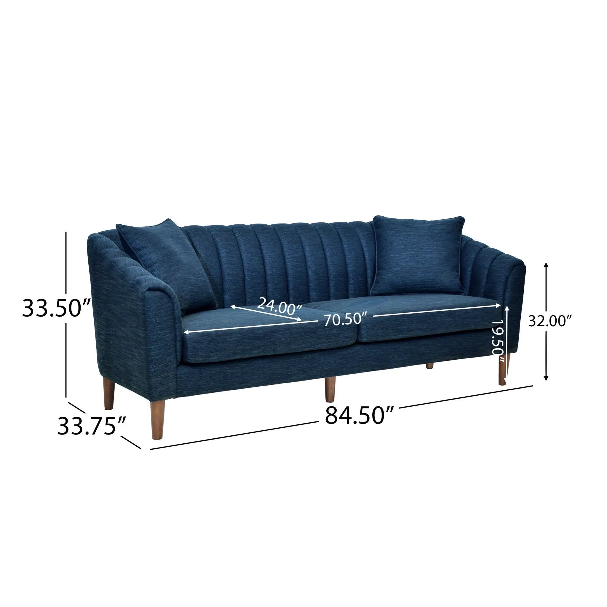 Contemporary 3 Seater Sofa With Plush Accents by HouseOfZazla