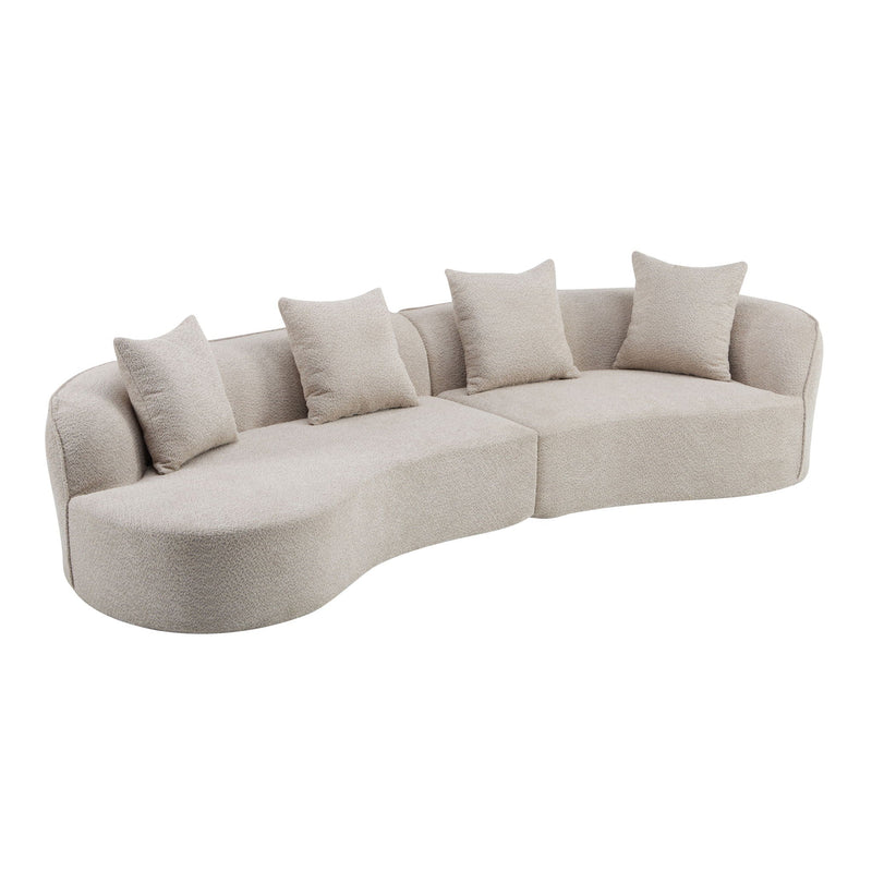 Elegant Curved Sectional Sofa With Full Foam Comfort by HouseOfZazla