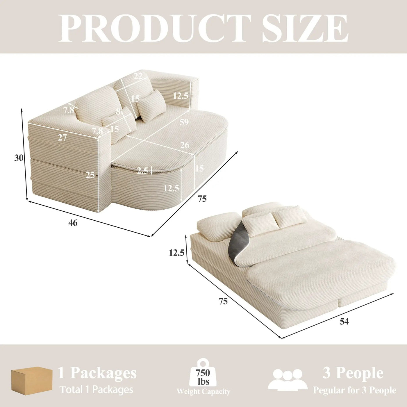 2 In 1 Foldable Sofa Bed With Multi Functional Blanket by HouseOfZazla