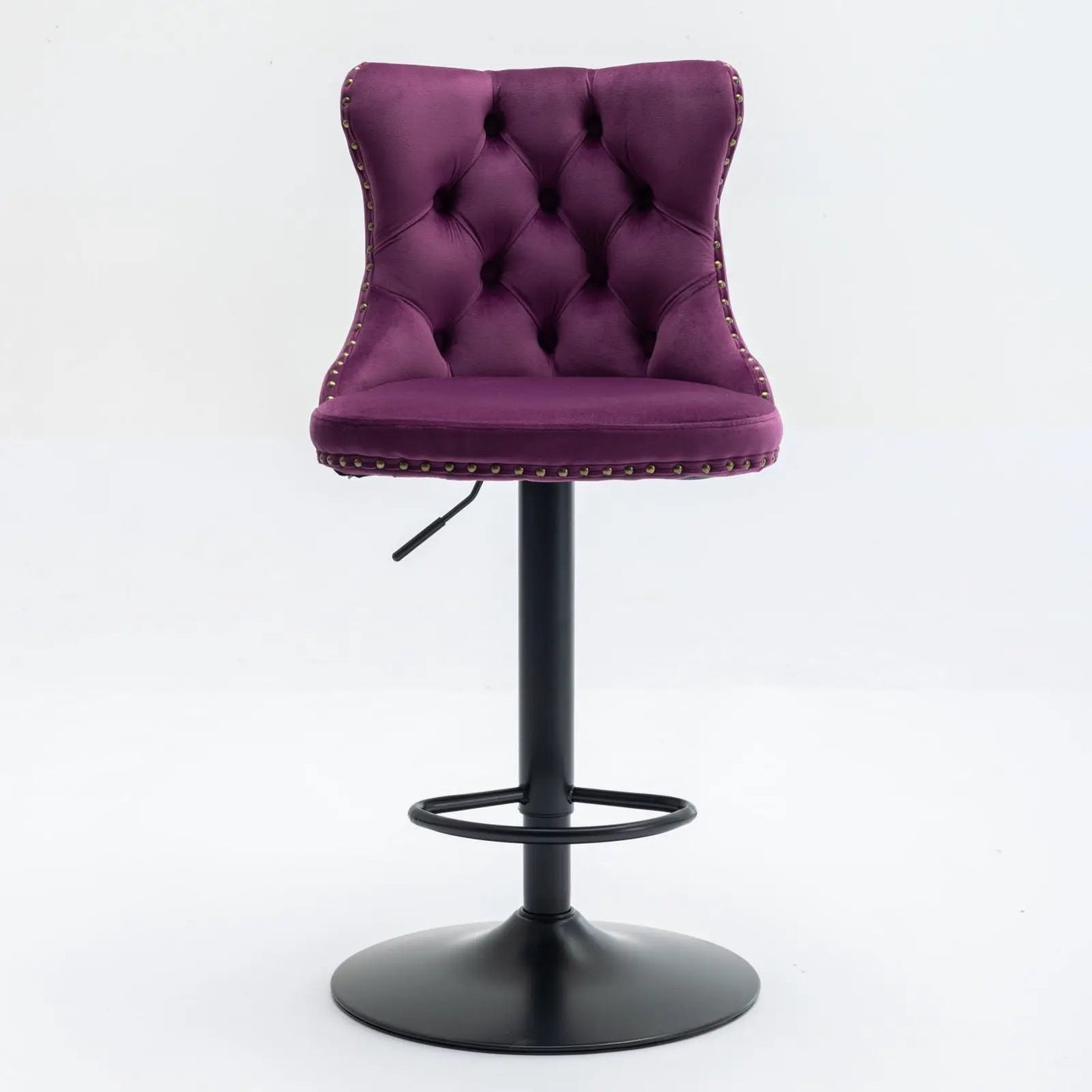 Swivel Barstools Adjusatble Seat Height, Modern Upholstered Bar Stools With Backs Comfortable Tufted For Home Pub And Kitchen Island (Set of 2) by Unique Piece Furniture