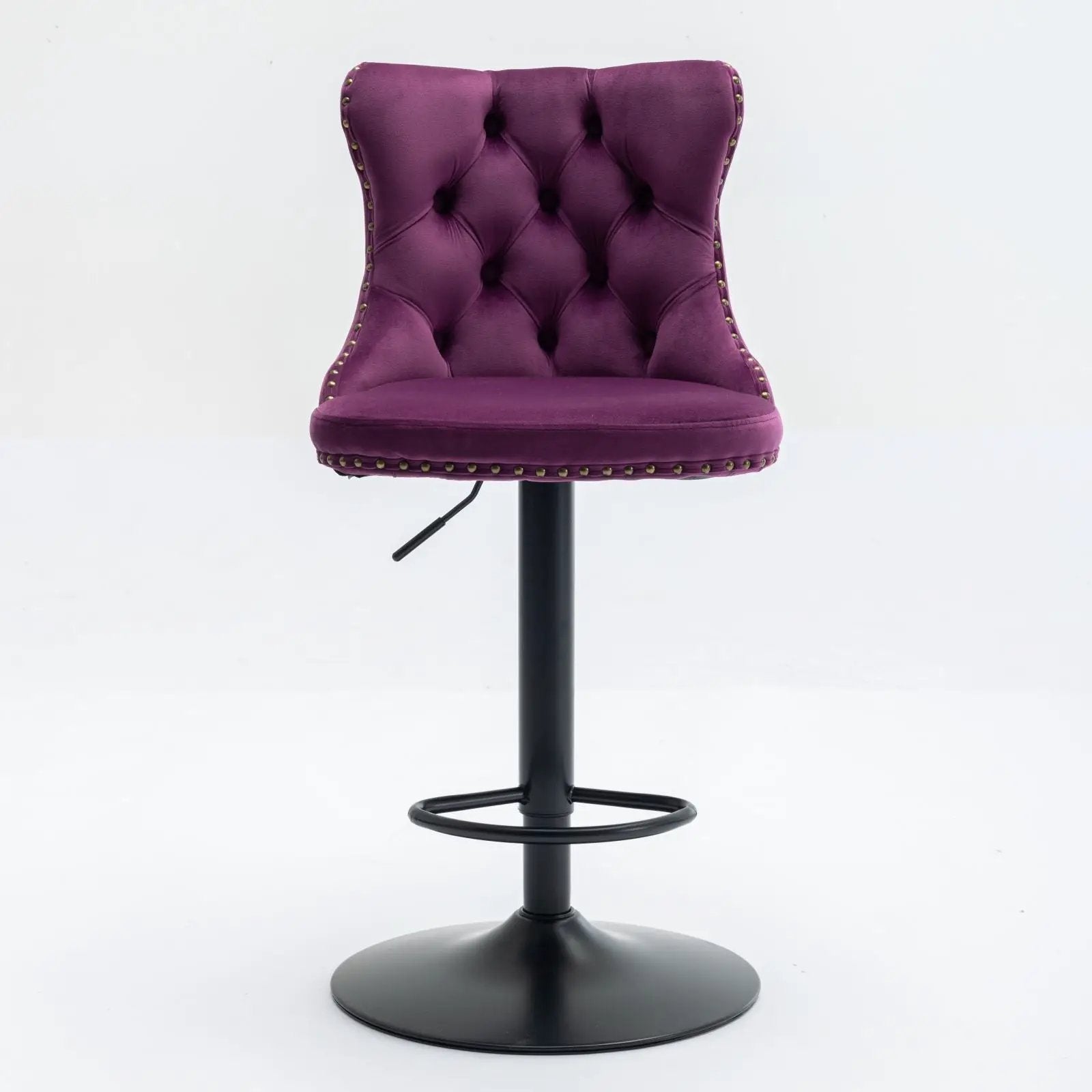 Swivel Barstools Adjusatble Seat Height, Modern Upholstered Bar Stools With Backs Comfortable Tufted For Home Pub And Kitchen Island (Set of 2) by HouseOfZazla