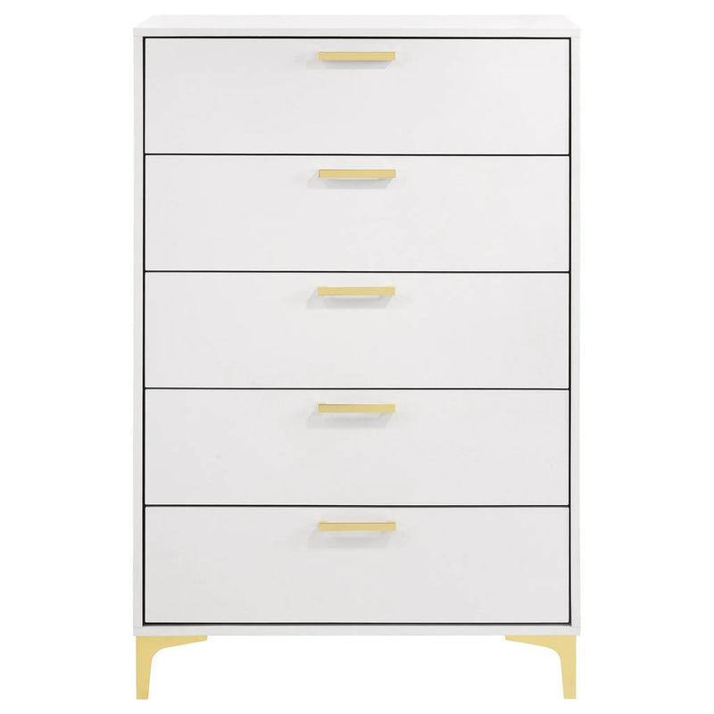 Kendall 5-drawer Bedroom Chest White by Unique Piece Furniture