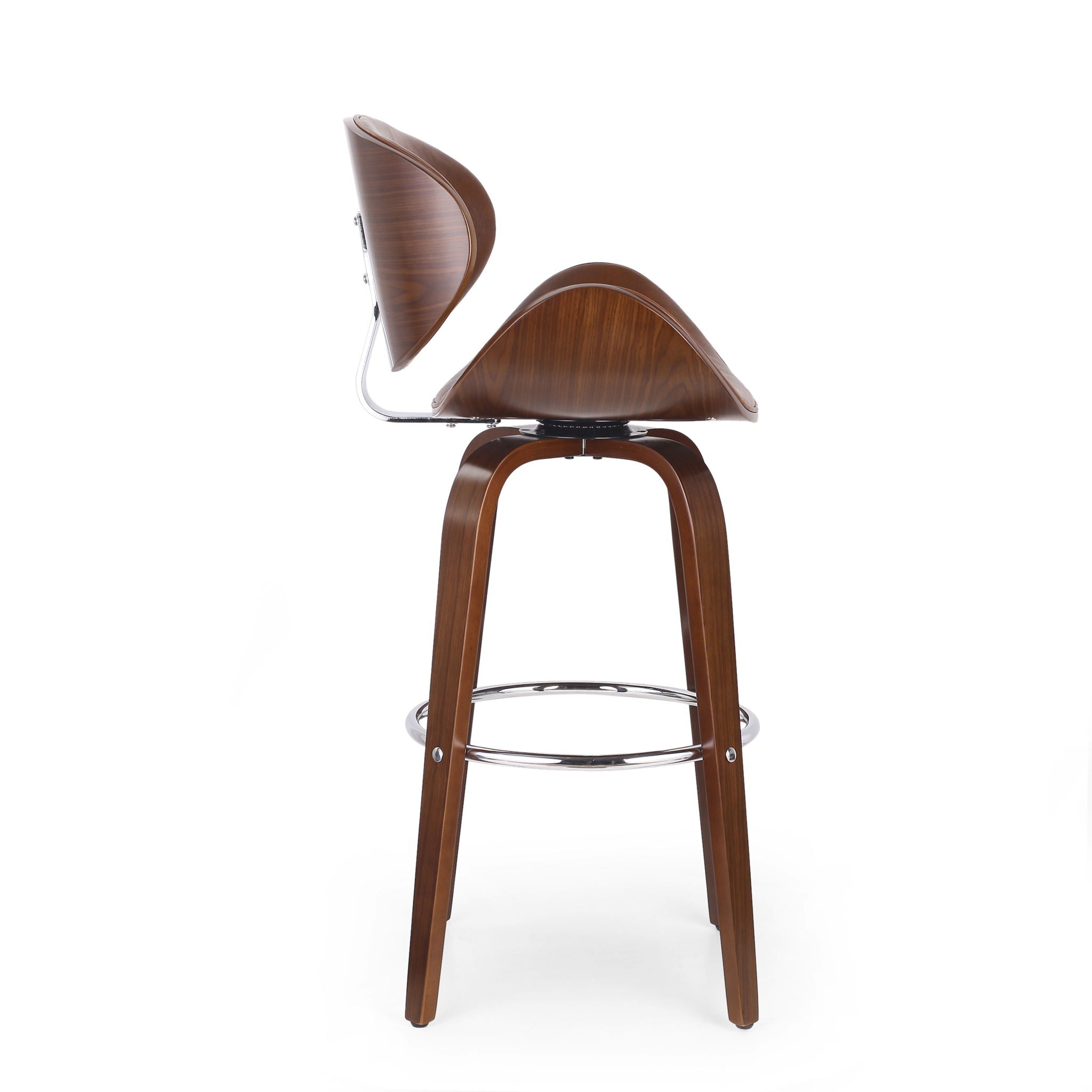 Lumos Mid Century Modern Upholstered Swivel Barstool by HouseOfZazla