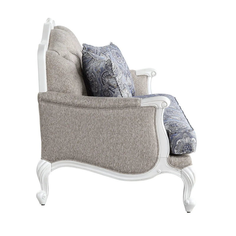 Ciddrenar - Sofa With 5 Pillows - Fabric & White by Unique Piece Furniture
