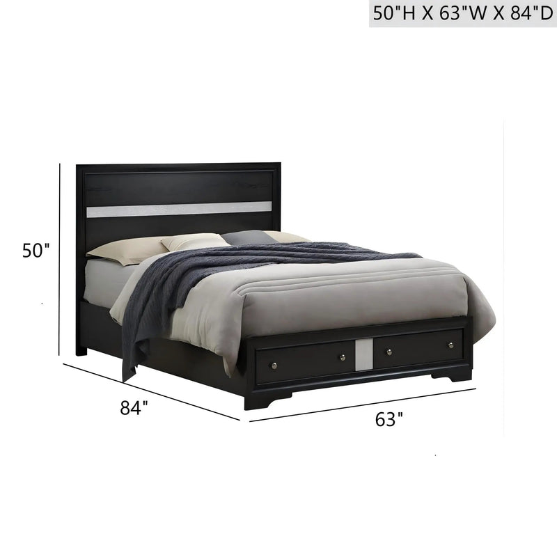 Madrid G02350B-QB Queen Bed by HouseOfZazla