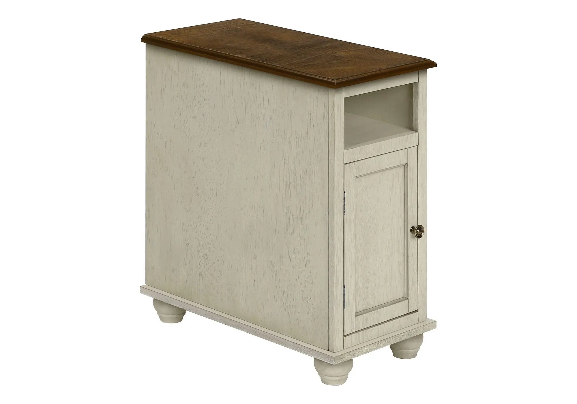 Accent End Table, Storage, Traditional - White by HouseOfZazla
