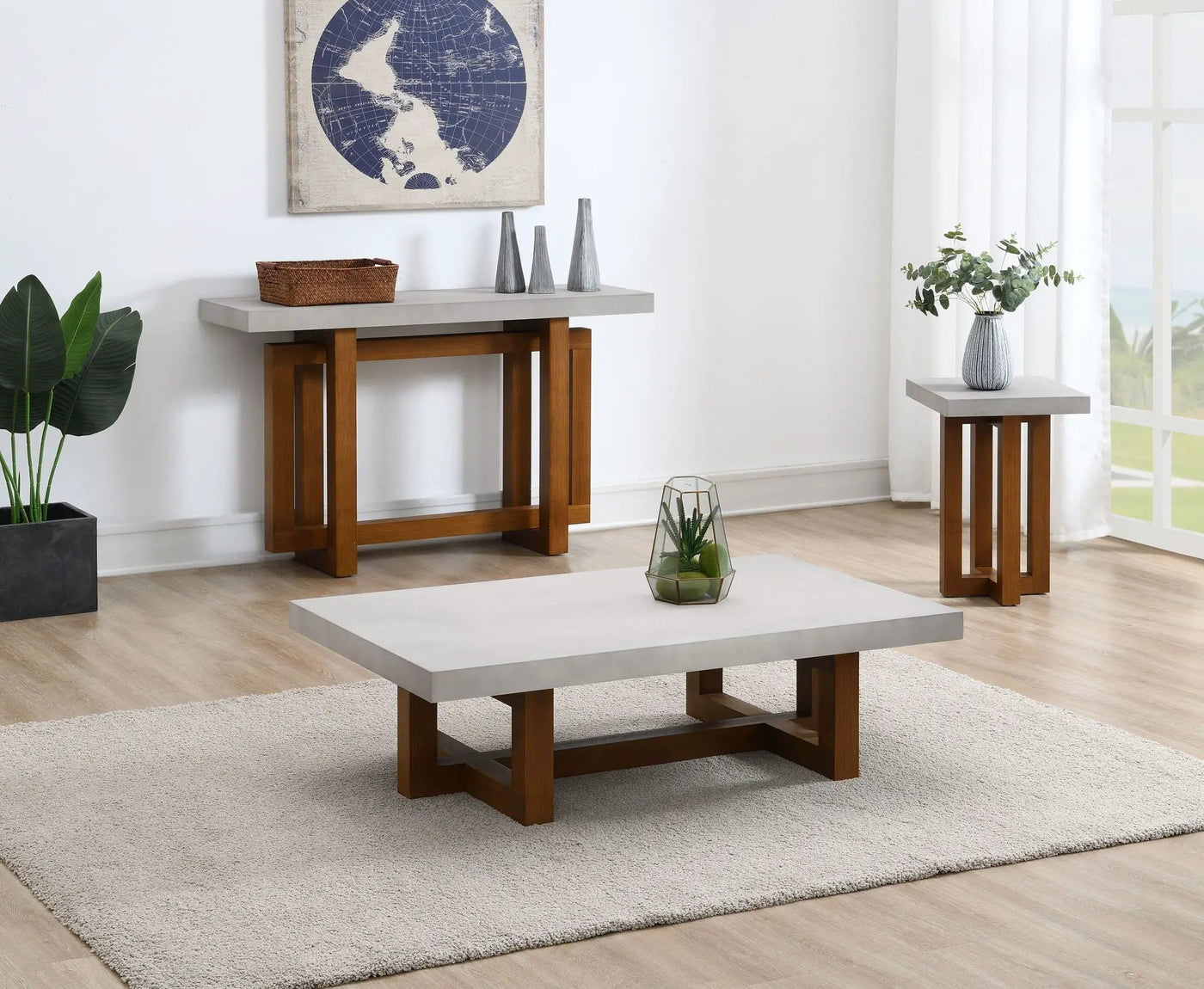 Keven Faux Concrete Top Table by HouseOfZazla