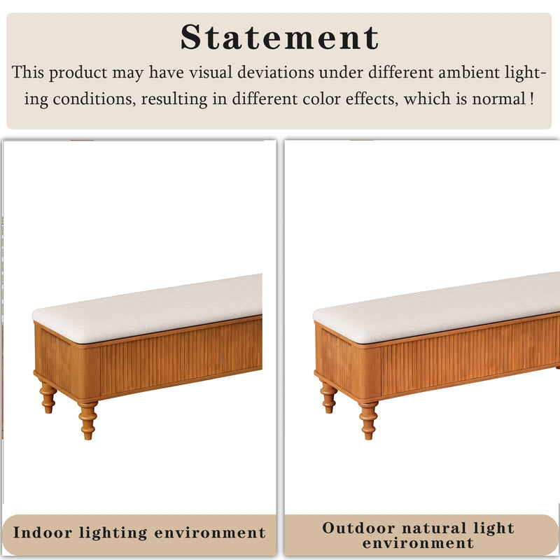 50.8-Inch Multi-Functional Storage Ottoman Bench by HouseOfZazla