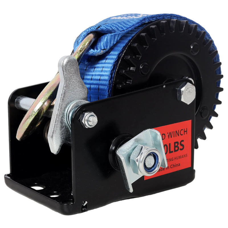 800LBS Hand Winch With 19.6FT Strap by HouseOfZazla