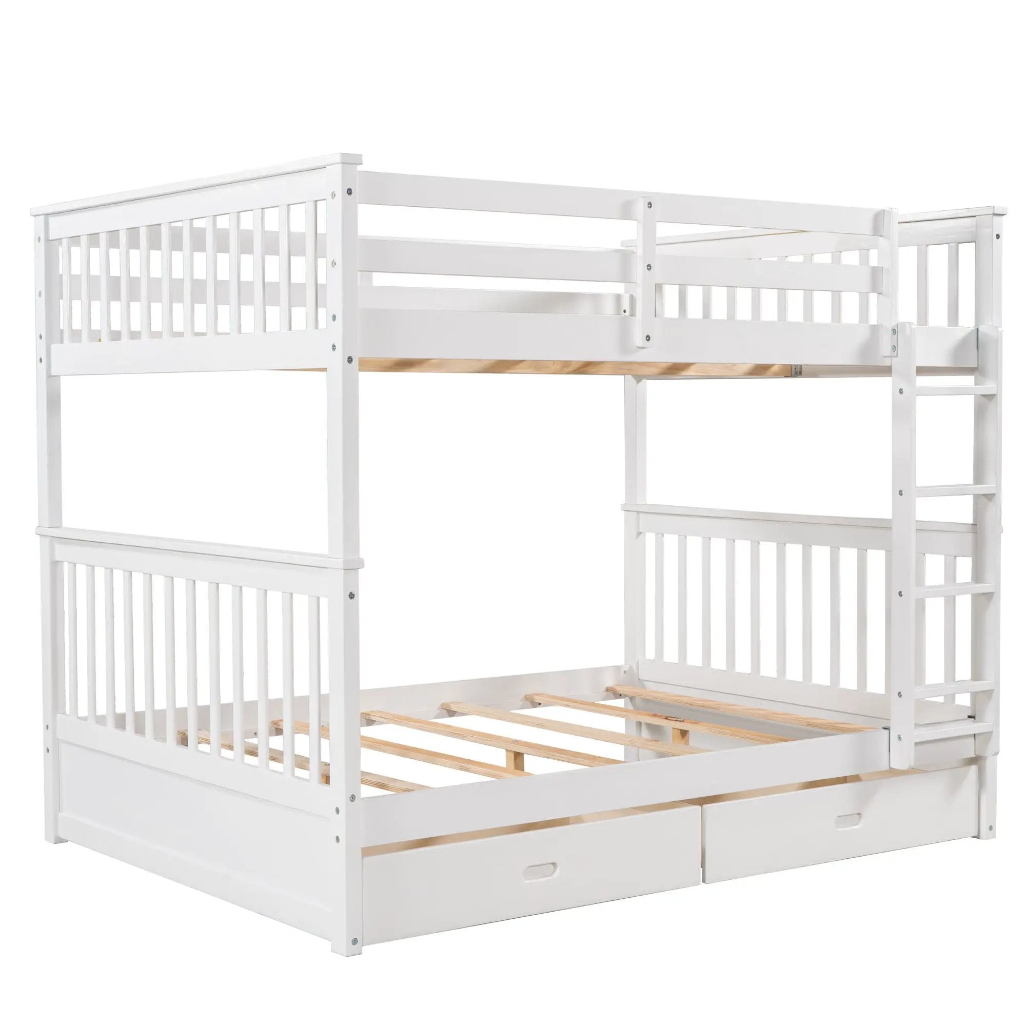 Bunk Bed With Ladders And 2 Storage Drawers by Unique Piece Furniture