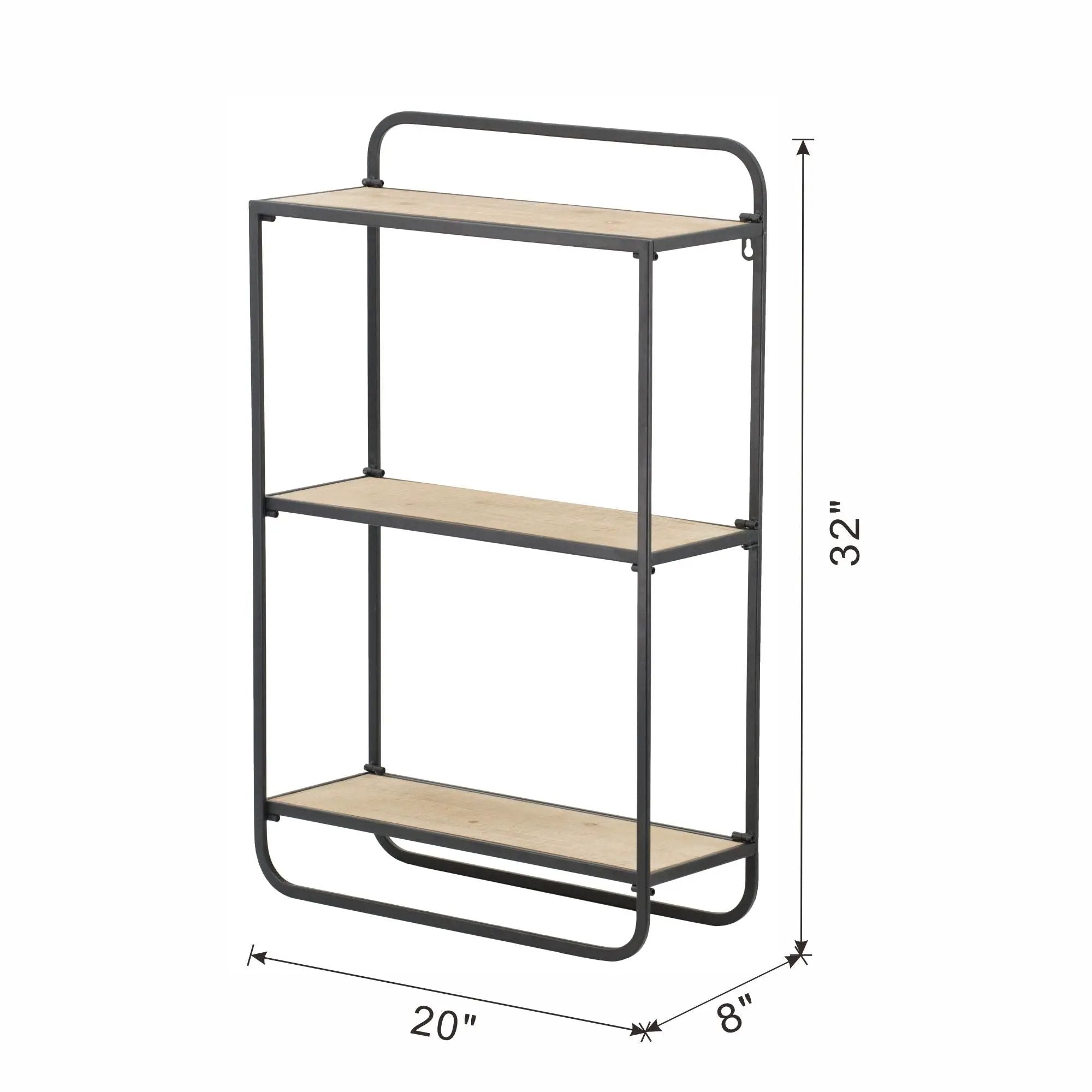 Wall Shelf - Black Brown by HouseOfZazla