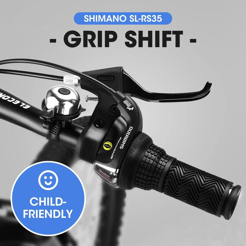 S20101 20" Kids' Bike, Boys Girls Mountain Bike Ages 8-12, 7 Speed Teenager Children Kids' Bicycles, Front Suspension Disc Brake Rear V-Brake, High Steel Frame by HouseOfZazla