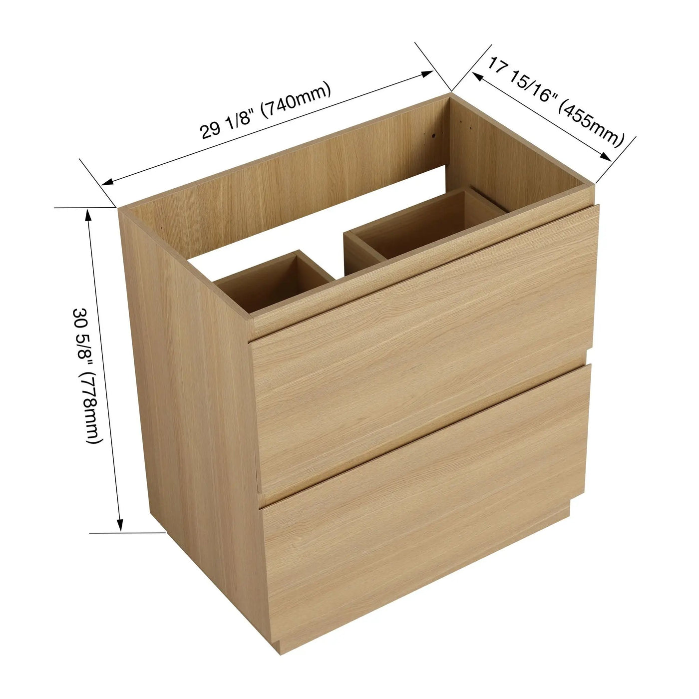 Modern Freestanding Bathroom Vanity Cabinet With Double Drawer by HouseOfZazla