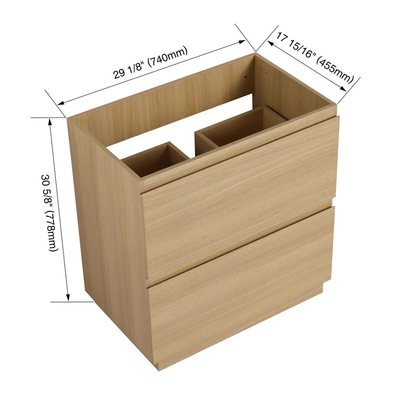Modern Freestanding Bathroom Vanity Cabinet With Double Drawer by HouseOfZazla