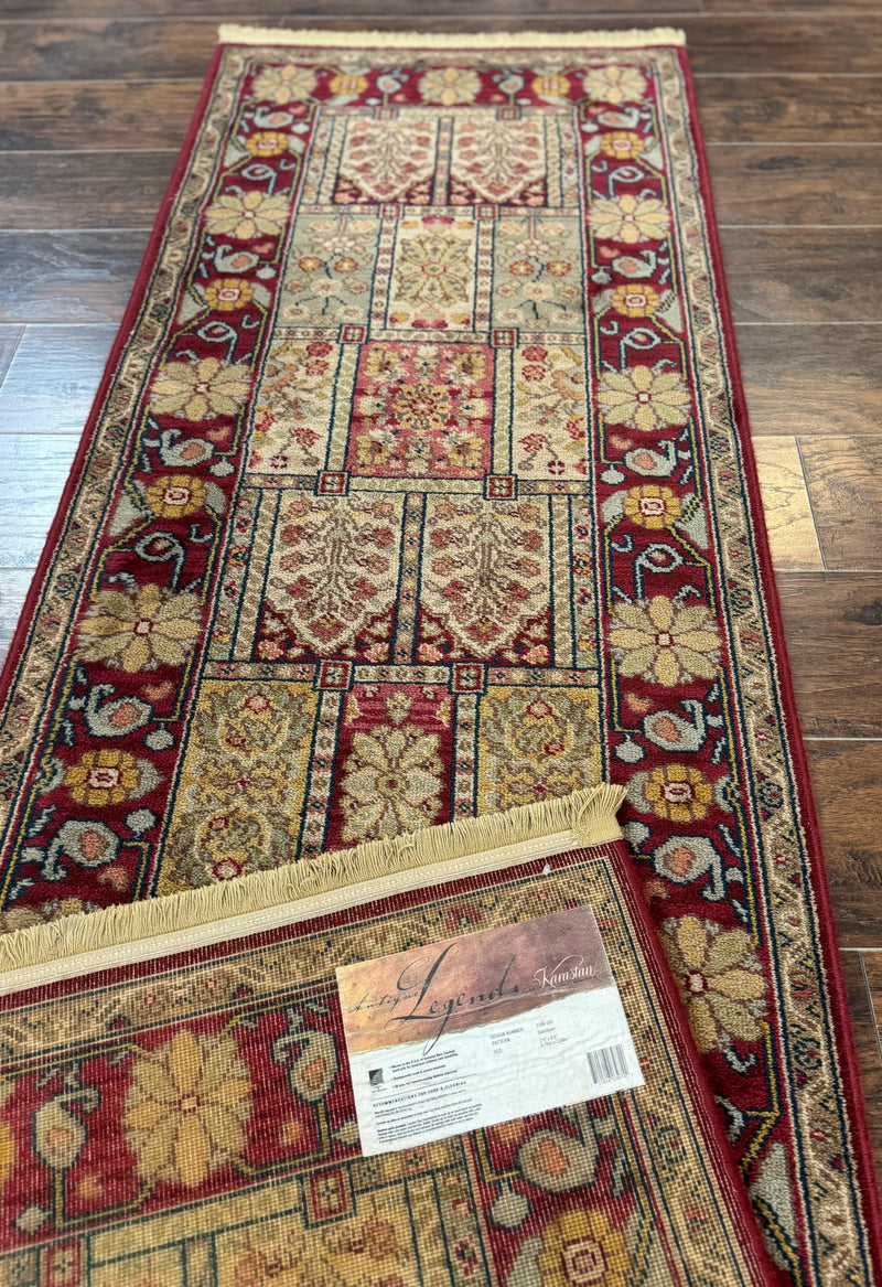 Karastan Runner Rug 2.6 x 8.6, Antique Legends Bakhtiari 2200, Vintage Wool Karastan Runner Rug, Panel Design by Jewel Rugs