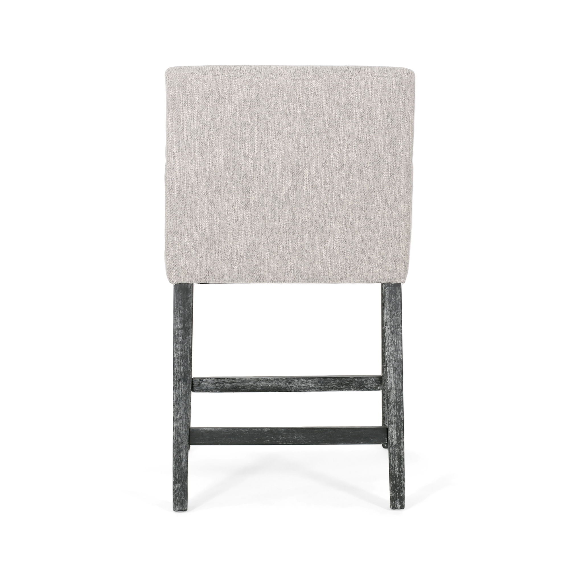 Charmed Upholstered Counter Stool with H-Frame Base and Round Arms by HouseOfZazla