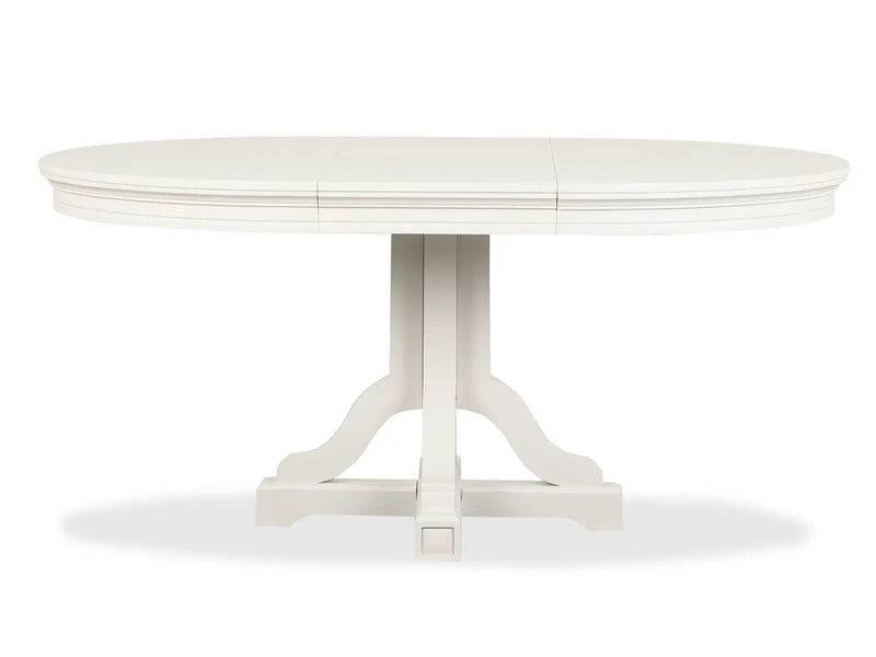 Willowbrook - Extendable 48" Round Dining Table - Egg Shell White by Unique Piece Furniture