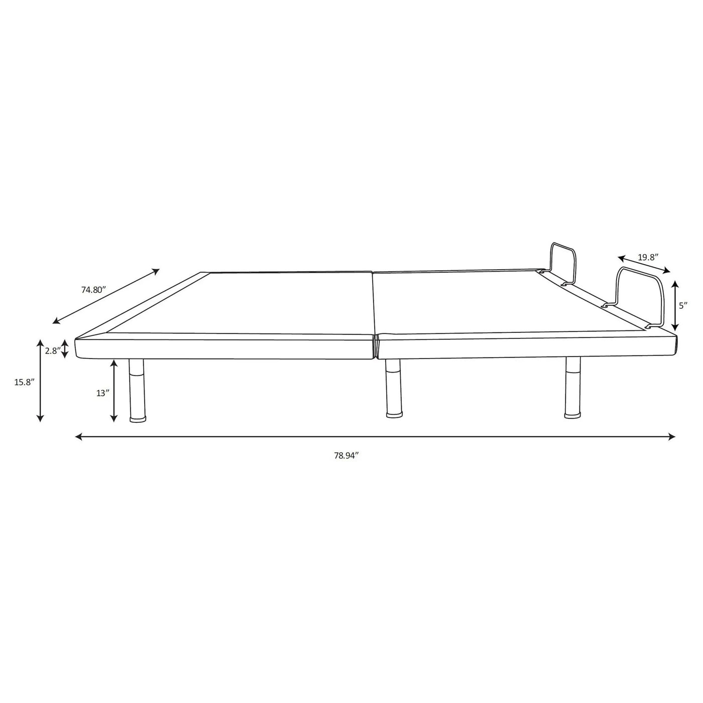 Kelven - Adjustable Bed Base With Wireless Remote And Dual Massage Motors by HouseOfZazla