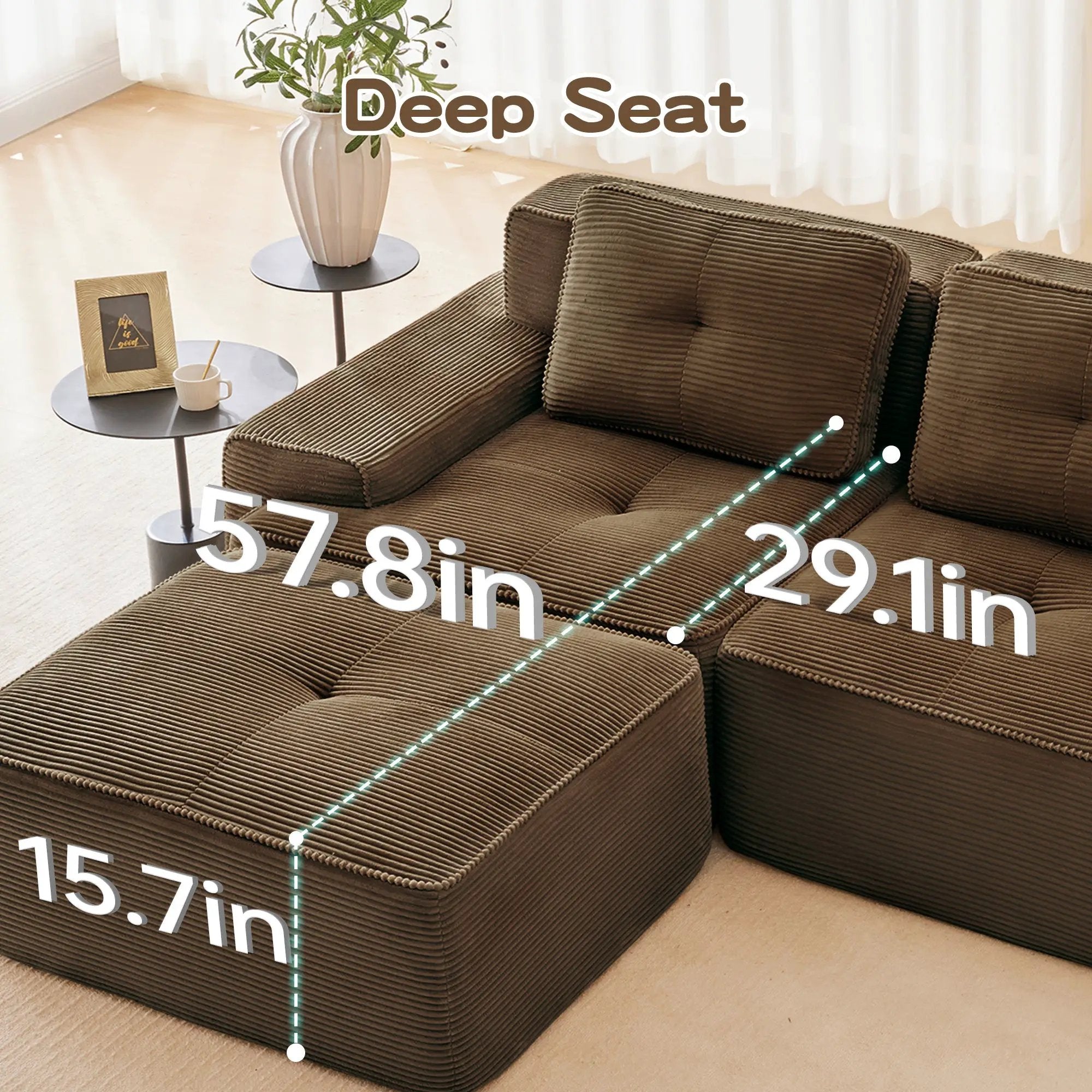 Modular Deep-Seat Sofa Set by HouseOfZazla