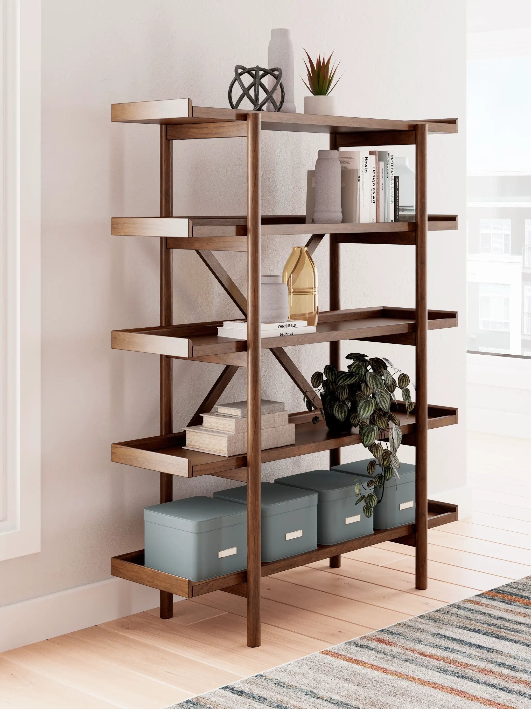 Lyncott - Bookcase - Brown by Unique Piece Furniture