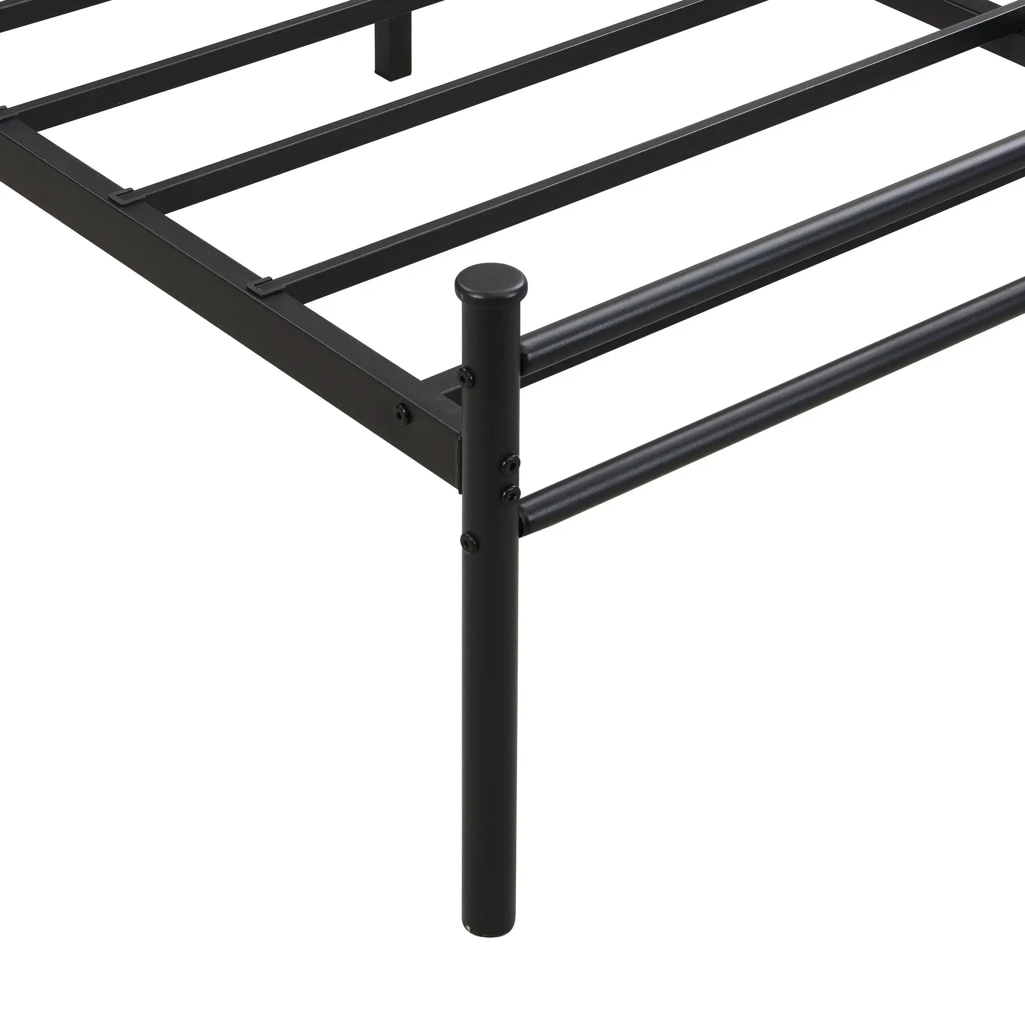 California King Bed Frame - Stylish Design with Wood Panel Headboard by HouseOfZazla