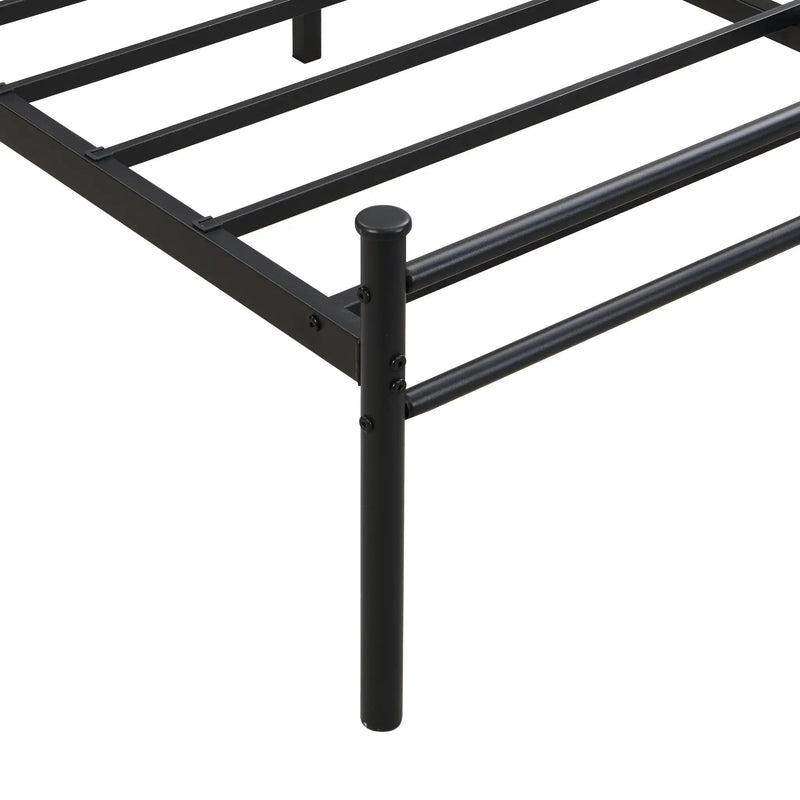 California King Bed Frame - Stylish Design with Wood Panel Headboard by HouseOfZazla