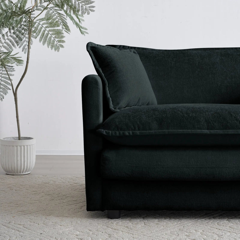 Comfy Deep Single Seat Sofa Upholstered Reading Armchair by HouseOfZazla