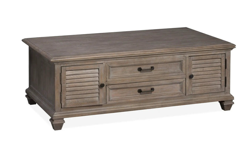 Lancaster - Lift Top Storage Cocktail Table (With Casters) - Dove Tail Gray by Unique Piece Furniture